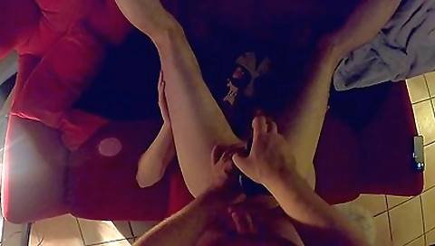 Big black cock is cumbed into the mouth of a sexy girl