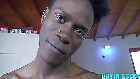 Amature brunette with a big black cock gets a deep throat