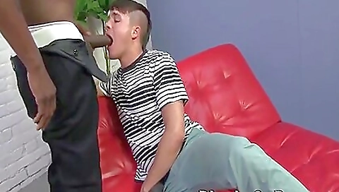 Brunette with tattoo on her neck gets her mouth filled with cum