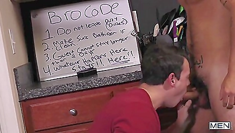 Hot brunette girl gets deepthroat and a professional blowjob