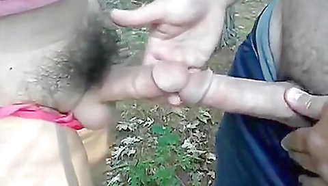 Amateur brunette playing with a black cock and getting cum in her hand