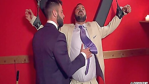 A deepthroat and rimjob with a big cock in a porn clip