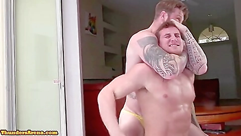 Hot guy and hot Viking man enjoying each other's feet