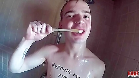 Busty brunette 18+ gets fucked in the mouth and handjob