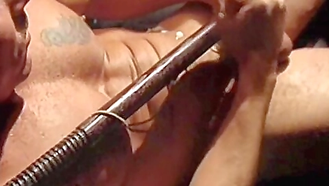 Tattooed brunette 18+ chick gets her pussy fucked hard