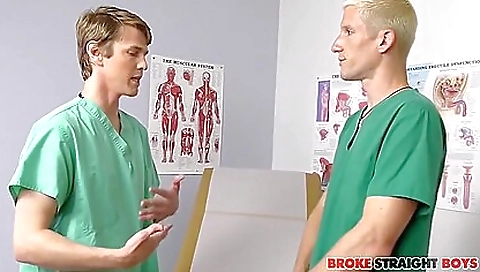 Horny doctor is making a pornographic movie with his client